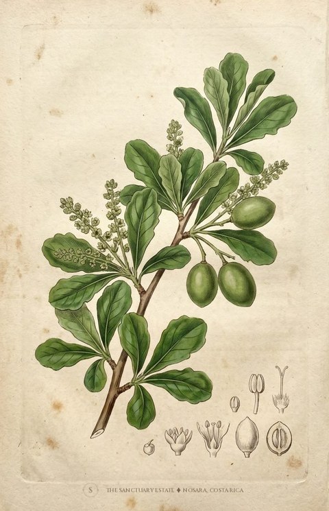 Madagascar Almond botanical plate